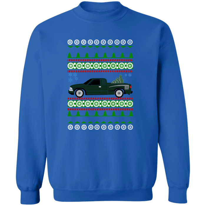 Chevy S10 SQ8 Green Ugly Christmas Sweater Sweatshirt