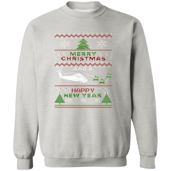 Kaman Seasprite SH-2 Helicopter Ugly Christmas Sweater Sweatshirt