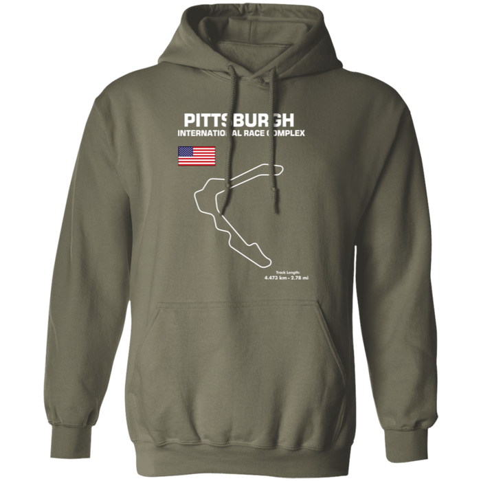 Pittsburgh International Race Complex Track Outline Hoodie