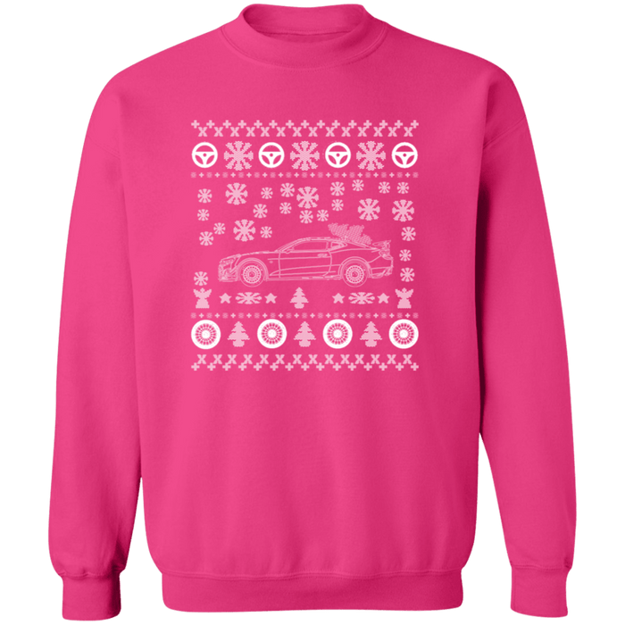 Sports car like a Camaro ZL1 1LE ugly christmas sweater sweatshirt