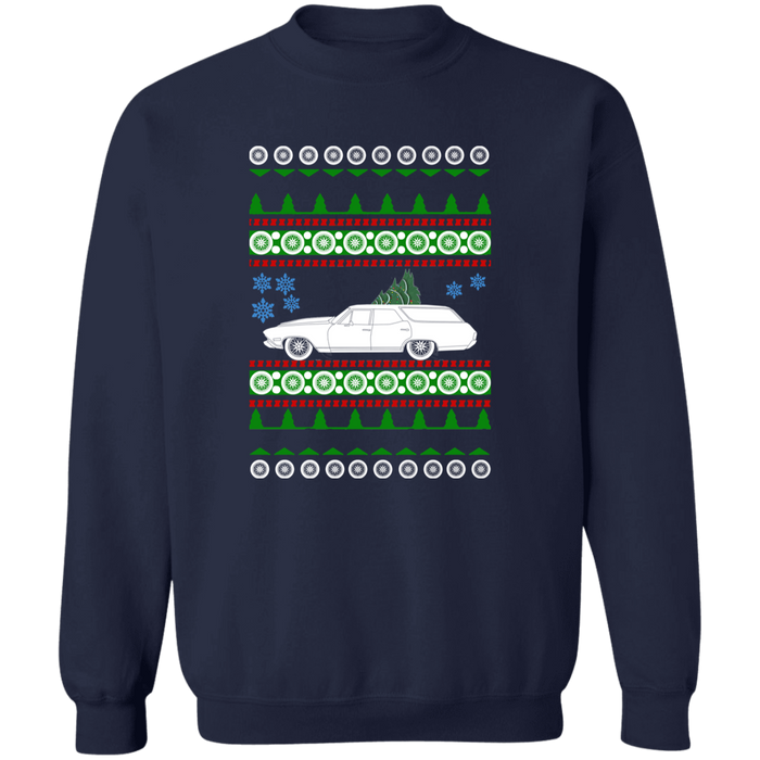 Chevelle Wagon Ugly Christmas Sweater Jumper 1968