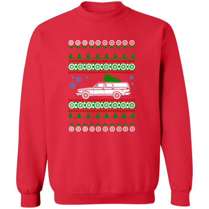 Volvo 245 Wagon Ugly Christmas Sweater Sweatshirt More Colors