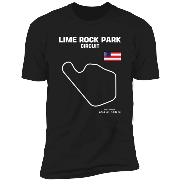 Track Outline Series Lime Rock Park Circuit t-shirt