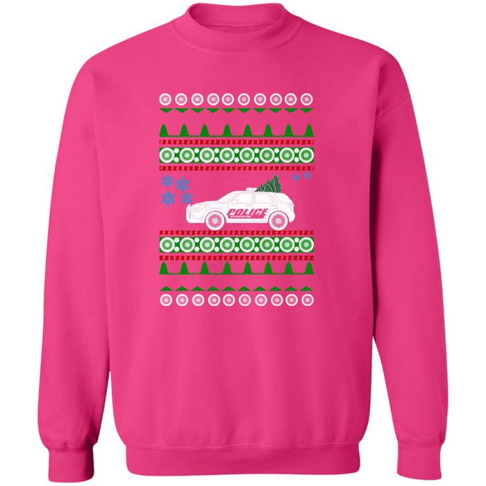 Police SUV Car Ugly Christmas Sweater Sweatshirt