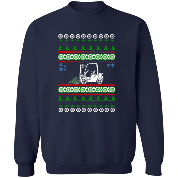 Forklift Driver Operator Ugly Christmas Sweater Sweatshirt