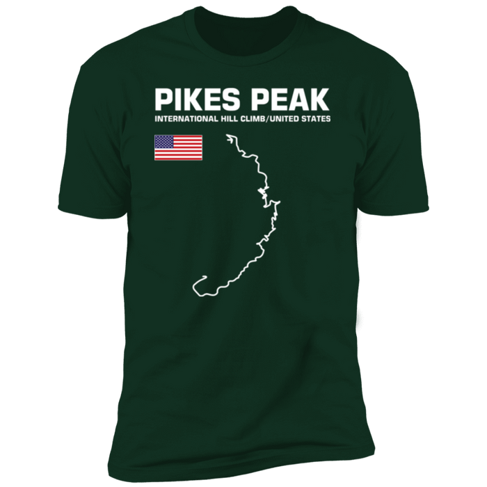 Track Outline Series Pikes Peak Hill Climb front and rear print