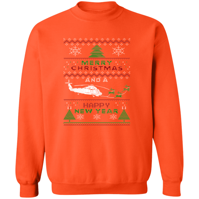 Kaman Seasprite SH-2 Helicopter Ugly Christmas Sweater Sweatshirt