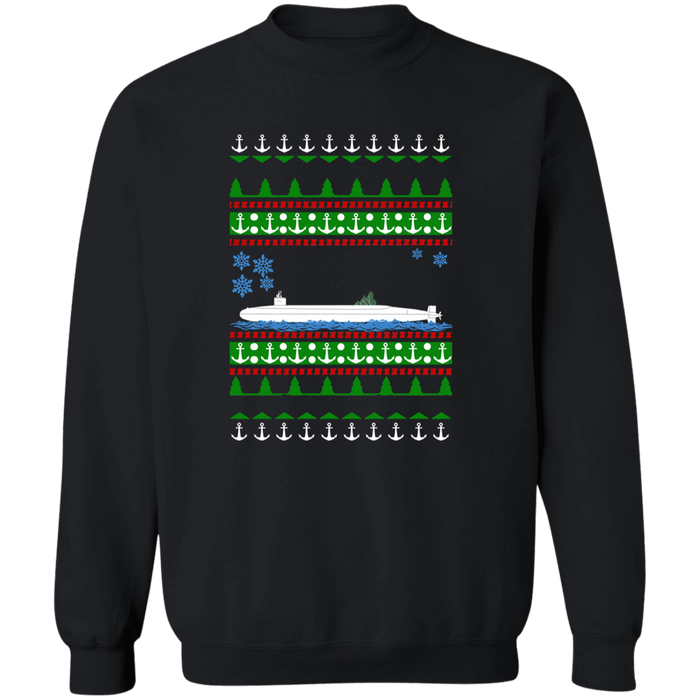 Ohio Class USN Submarine Boat US Navy Ugly Christmas Sweater Sweatshirt