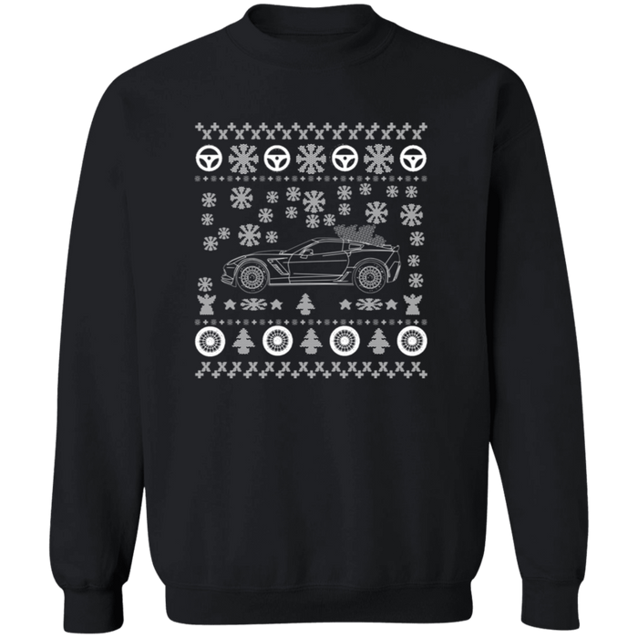 Corvette C7 Ugly Christmas Sweater Sweatshirt Jumper