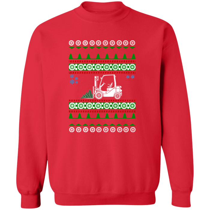 Forklift Driver Operator Ugly Christmas Sweater Sweatshirt