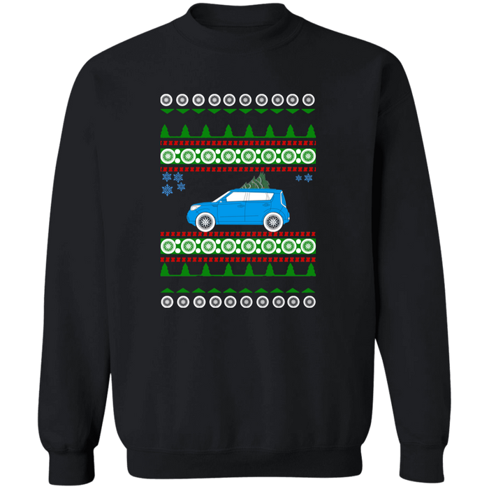 Kia Soul Blue Custom Ugly Christmas Sweater Jumper v2