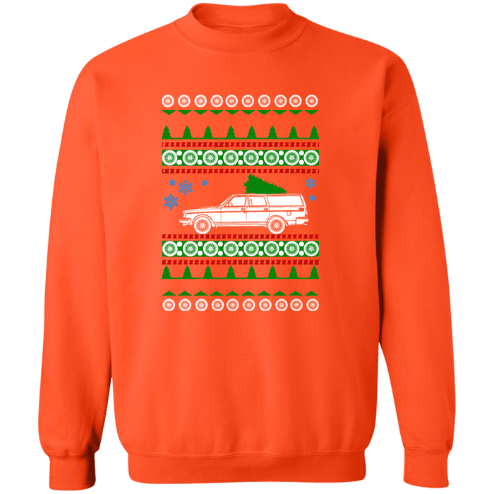 Volvo 245 Wagon Ugly Christmas Sweater Sweatshirt More Colors