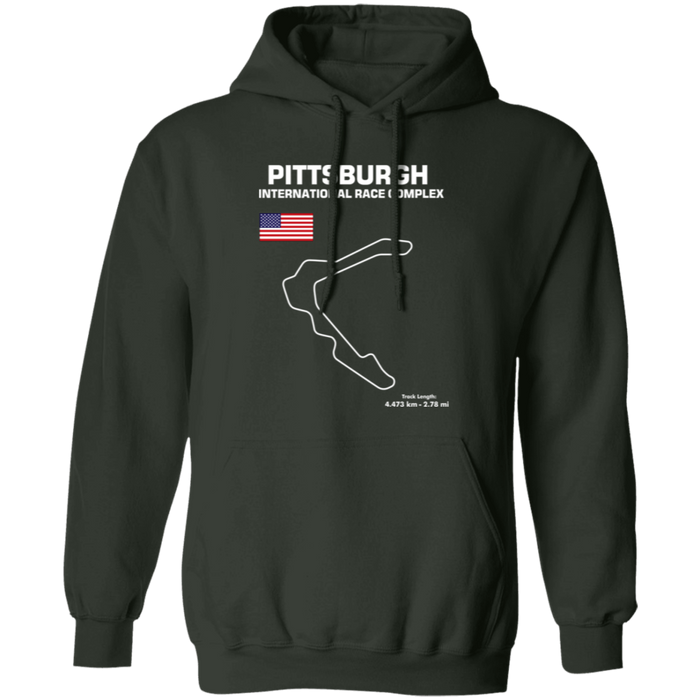 Pittsburgh International Race Complex Track Outline Hoodie