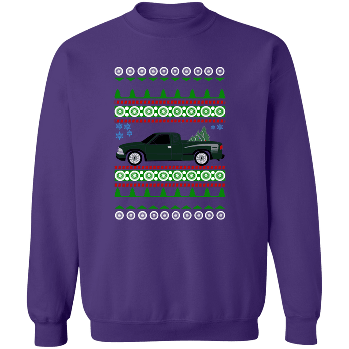 Chevy S10 SQ8 Green Ugly Christmas Sweater Sweatshirt