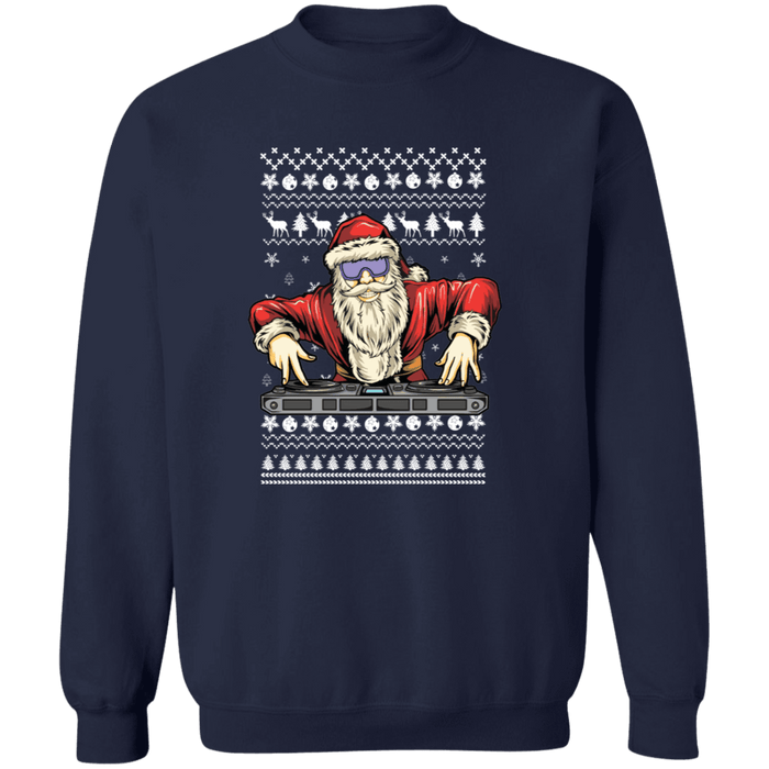 Santa DJ Disc Jockey Ugly Christmas Sweater Sweatshirt