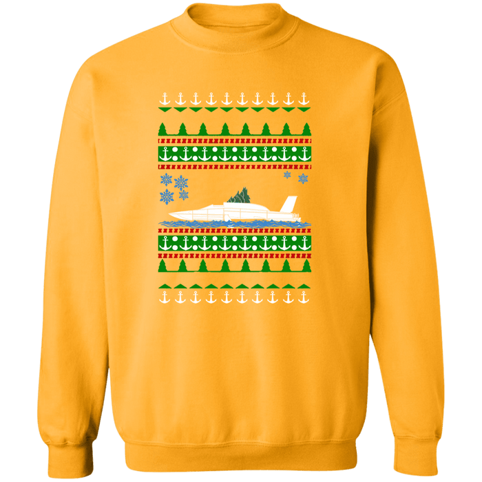 Hydroplane Race Boat Ugly Christmas Sweater Sweatshirt