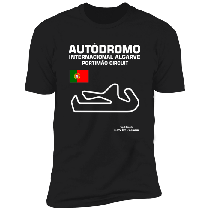 Track Outline Series Autodromo Internacional Algarve Portimao Circuit T-shirt