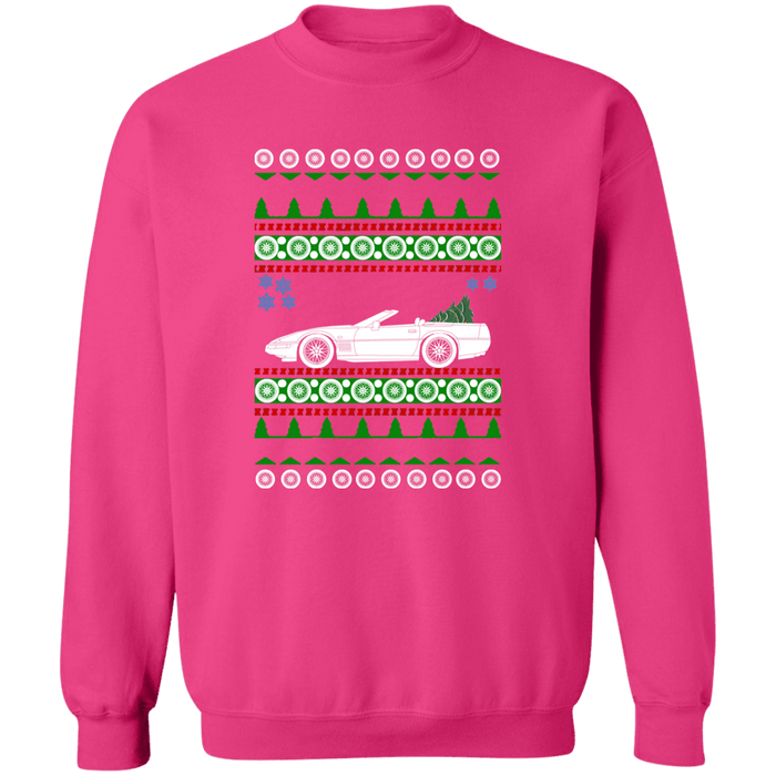 Corvette C4 Convertible Ugly Christmas Sweater Sweatshirt