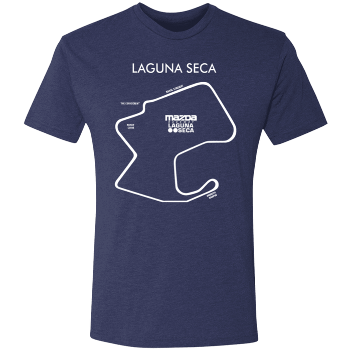 Track Outline Series Laguna Seca Mazda Raceway Tri-Blend T-shirt