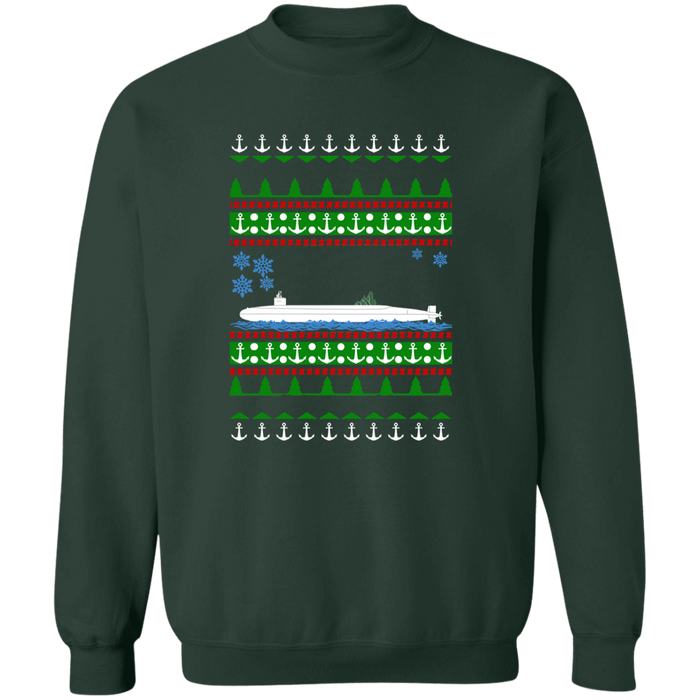 Ohio Class USN Submarine Boat US Navy Ugly Christmas Sweater Sweatshirt