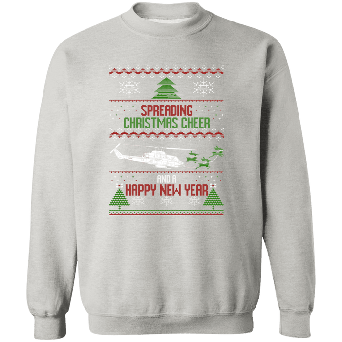 Bell AH-1W Super Cobra MIlitary Helicopter  Ugly Christmas Sweater Sweatshirt