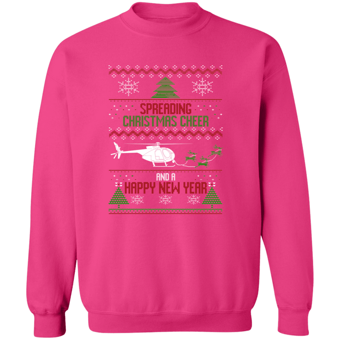 AH-6 Helicopter  Ugly Christmas Sweater Sweatshirt