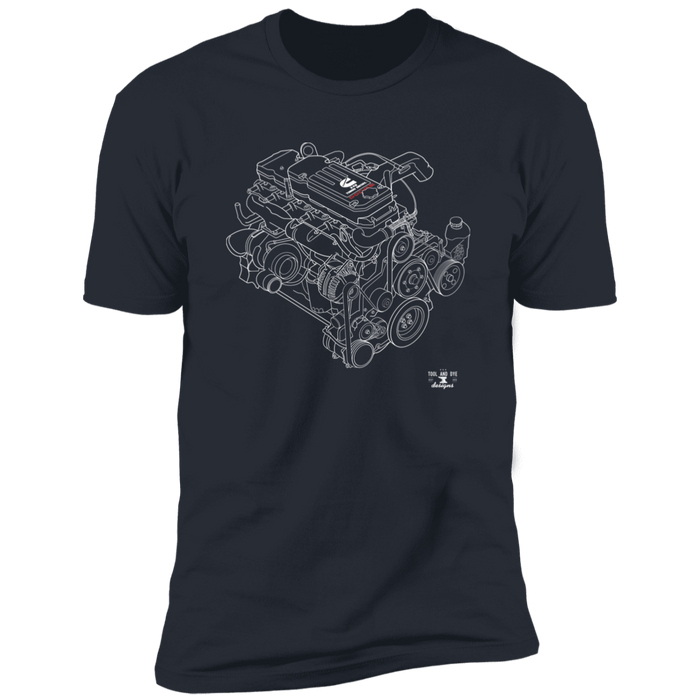 Engine Blueprint Series like a Cummins Turbo Diesel 24V T-shirt