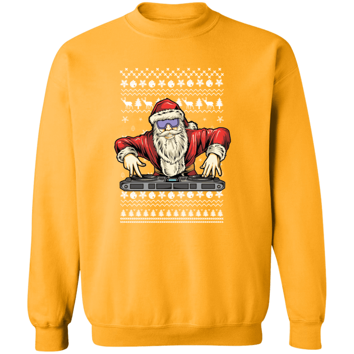 Santa DJ Disc Jockey Ugly Christmas Sweater Sweatshirt