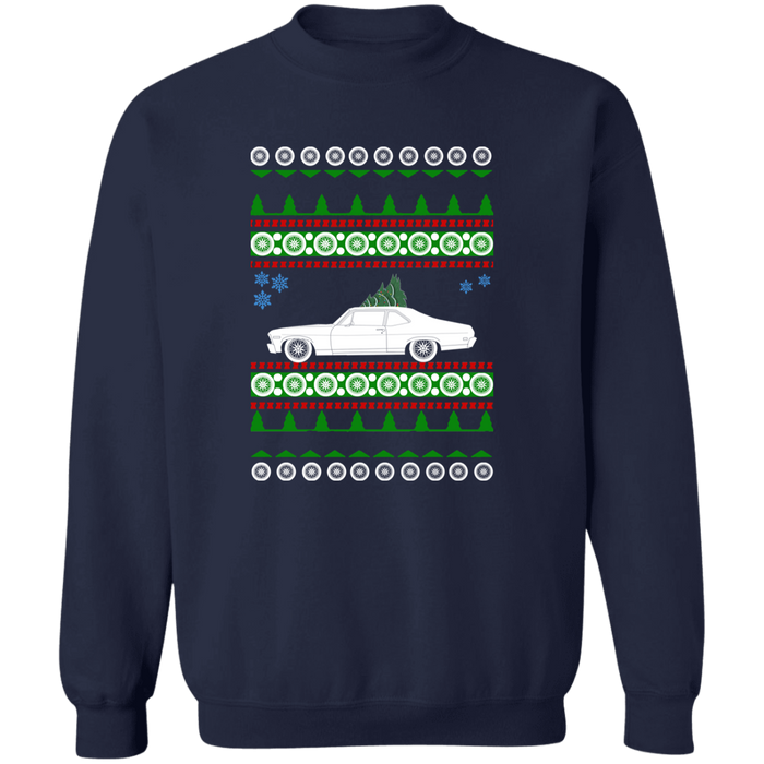 Hot Rod like a 1968 3rd gen Nova Ugly Christmas Sweater Sweatshirt