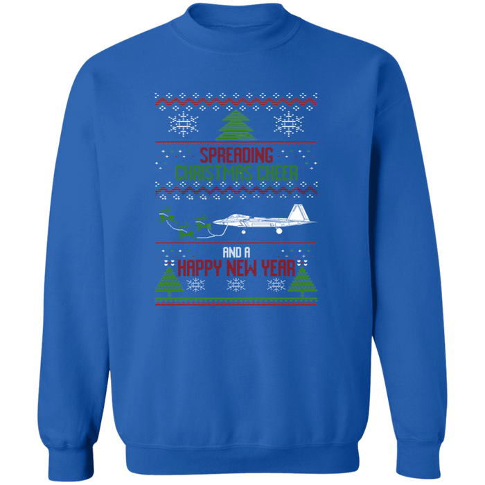 F-22 Raptor Military Airplane Fighter Jet Ugly Christmas Sweater