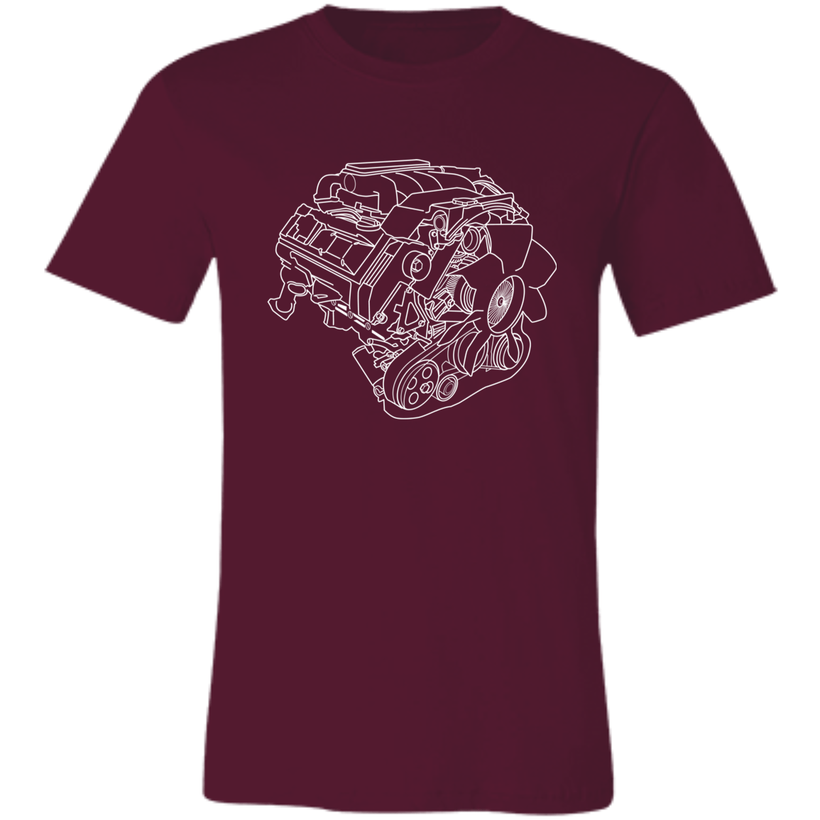 VH45DE Engine Blueprint Series T-shirt — Tool and Dye Designs
