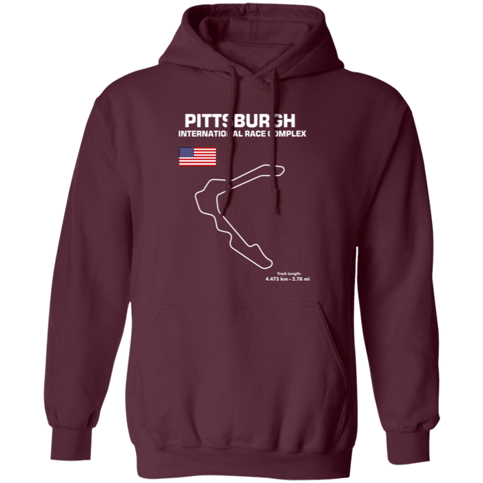 Pittsburgh International Race Complex Track Outline Hoodie