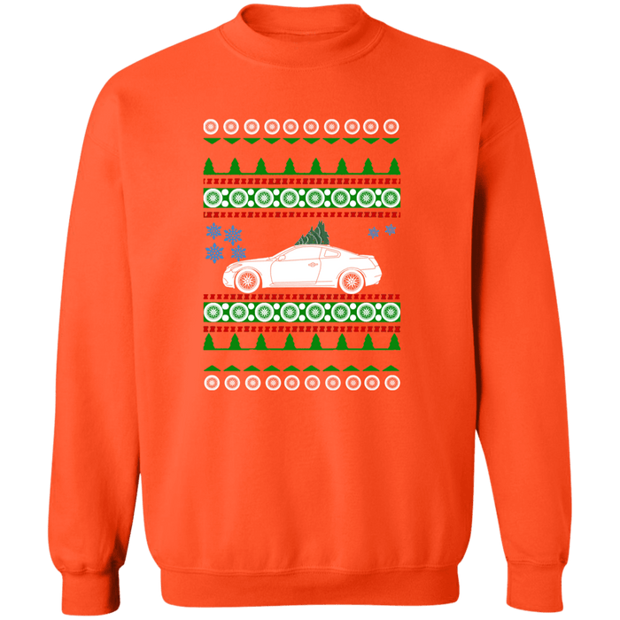 Infiniti Q60 1st gen Ugly Christmas Sweater Sweatshirt Front and Rear print