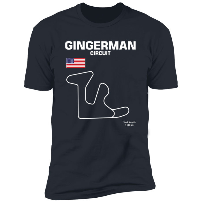 Track Outline Series Gingerman Circuit Michigan T-shirt