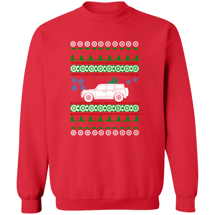 2021+ Ford Bronco 4 Door Ugly Christmas Sweater Sweatshirt