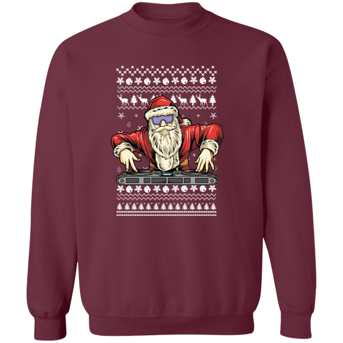 Santa DJ Disc Jockey Ugly Christmas Sweater Sweatshirt