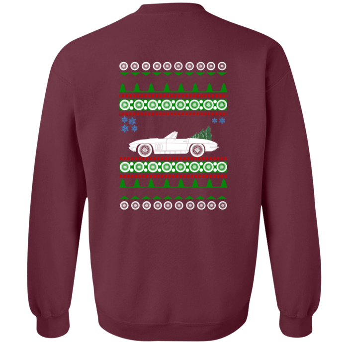 Corvette C2 Front and rear design Ugly Christmas Sweater Sweatshirt