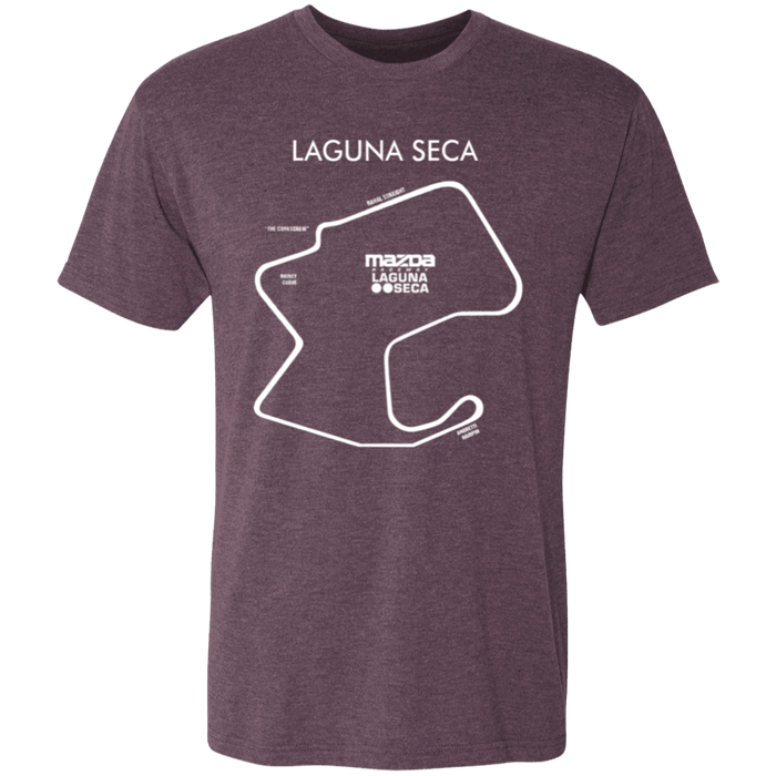 Track Outline Series Laguna Seca Mazda Raceway Tri-Blend T-shirt