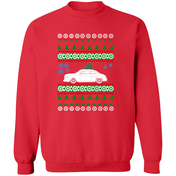 Mercury Coupe 1950 V2 Ugly Christmas Sweater Sweatshirt