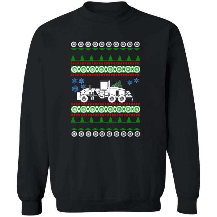 Road Grader Ugly Christmas Sweater Sweatshirt Heavy Equipment