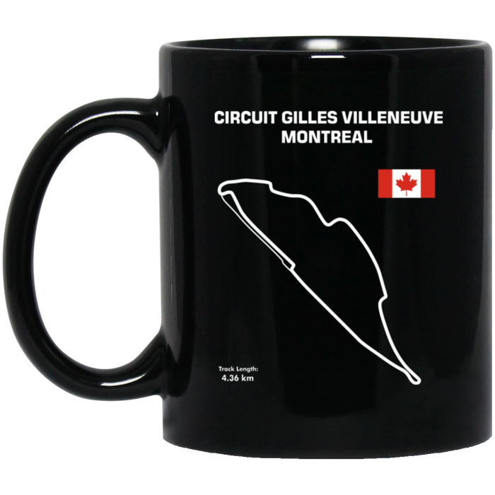 Track Outline Circuit Gilles Villeneuve Montreal Coffee Mug 11 ounce