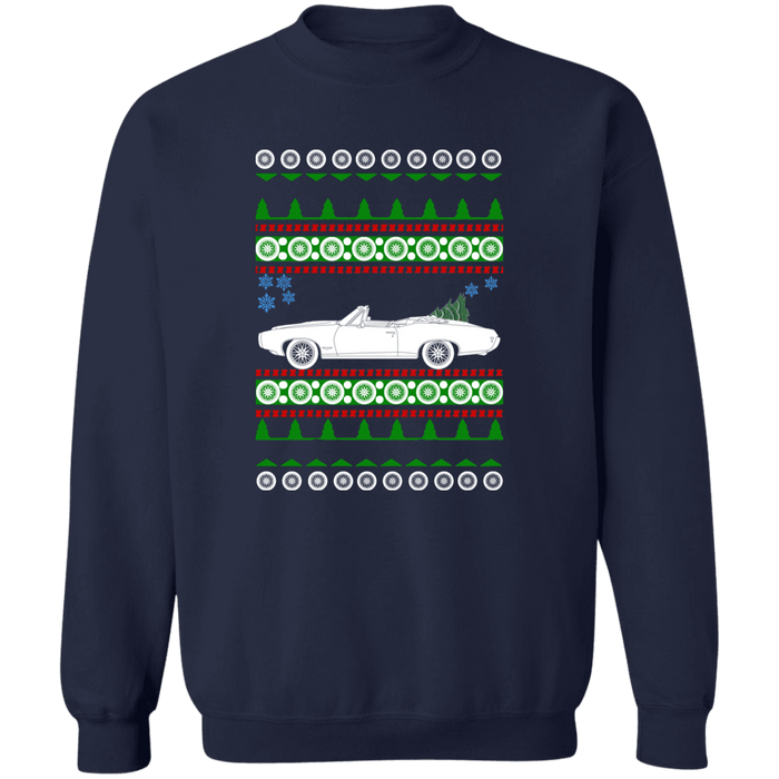 Pontiac GTO Convertible 1968 Ugly Christmas Sweater Sweatshirt