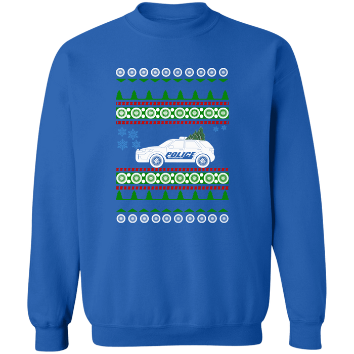 Police SUV Car Ugly Christmas Sweater Sweatshirt