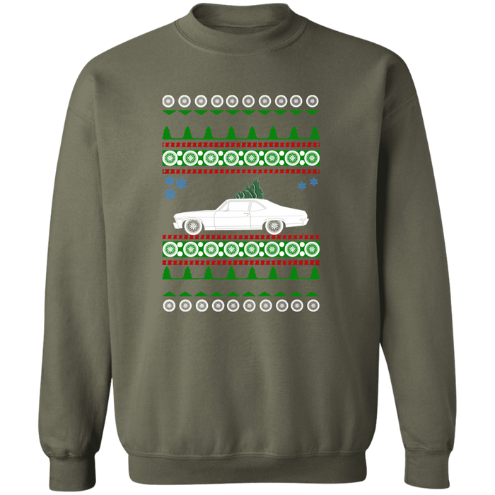 Hot Rod like a 1968 3rd gen Nova Ugly Christmas Sweater Sweatshirt