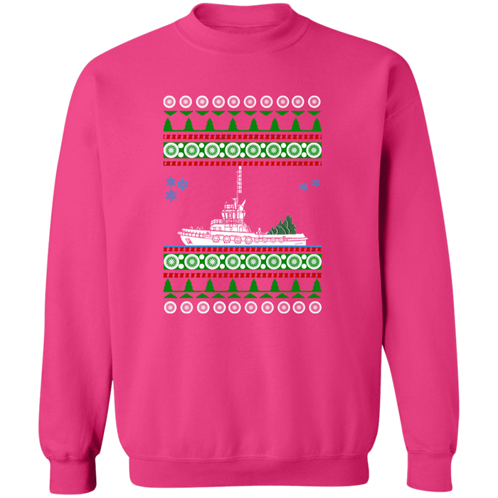 Tug Boat Ugly Christmas Sweater Sweatshirt