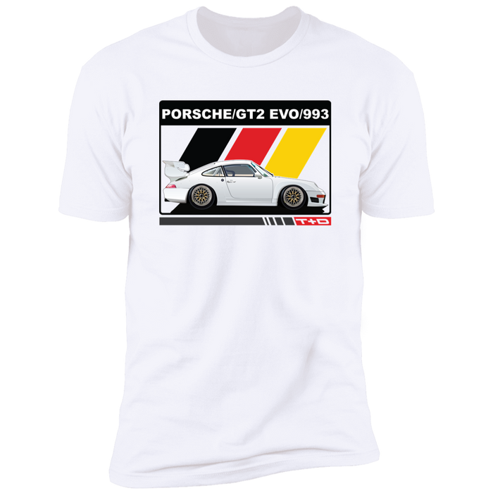 911 993 GT2 Evo German Flag Stripes T-shirt