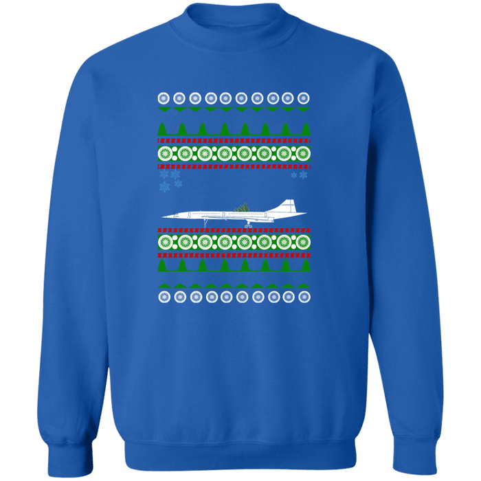 Concorde Airplane Ugly Christmas Sweater Sweatshirt