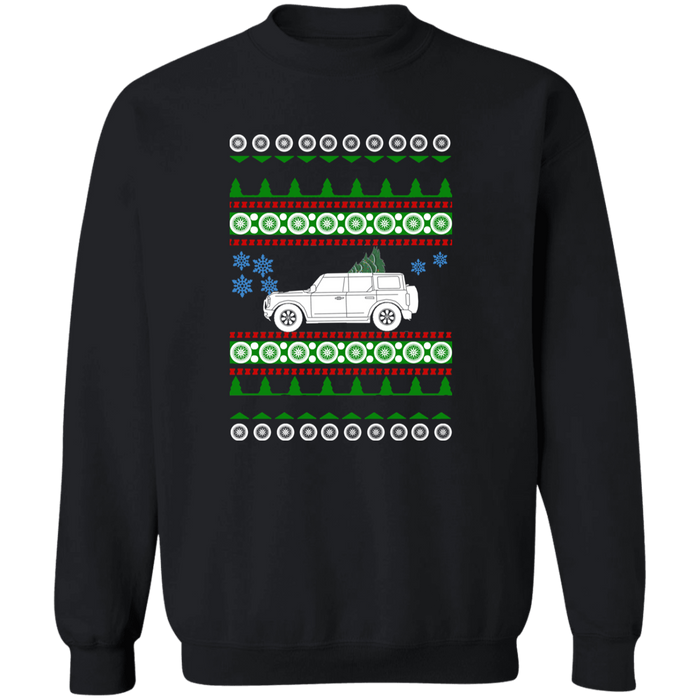 2021+ Ford Bronco 4 Door Ugly Christmas Sweater Sweatshirt