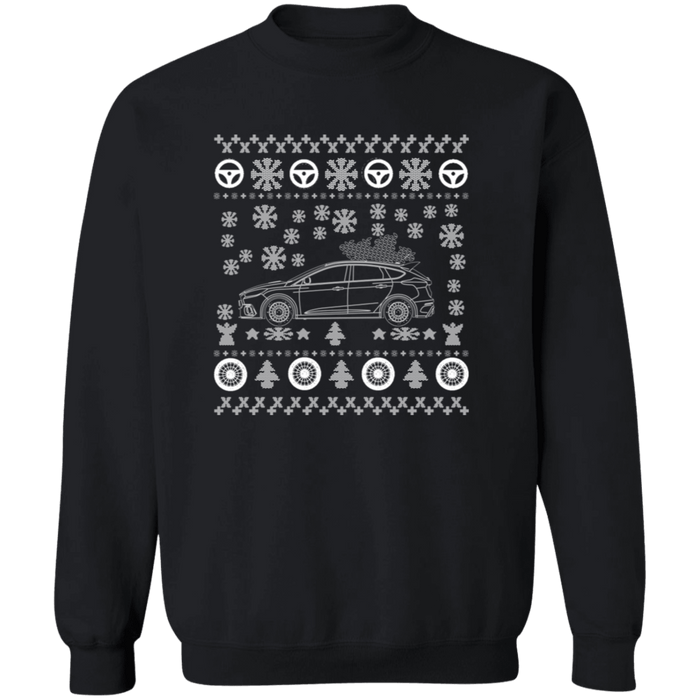 Ford Focus RS 2018+ V2 Ugly Christmas Sweater Sweatshirt