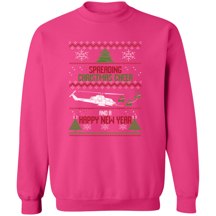 Bell AH-1W Super Cobra MIlitary Helicopter  Ugly Christmas Sweater Sweatshirt